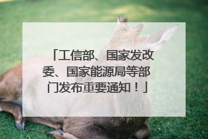 工信部、国家发改委、国家能源局等部门发布重要通知！