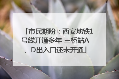 市民期盼：西安地铁1号线开通多年 三桥站A、D出入口还未开通