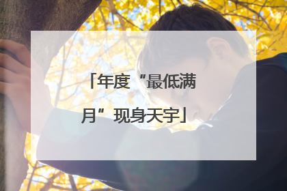 年度“最低满月”现身天宇