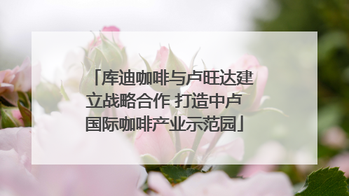 库迪咖啡与卢旺达建立战略合作 打造中卢国际咖啡产业示范园