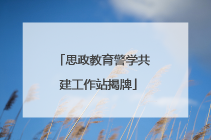 思政教育警学共建工作站揭牌
