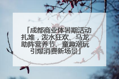 成都商业体暑期活动扎堆，泼水狂欢、马龙助阵营养节、童趣潮玩引爆消费新场景