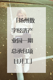 扬州数字经济产业园一期总承包项目开工