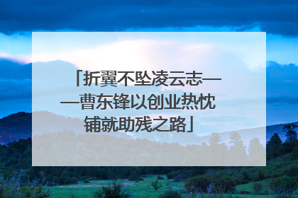 折翼不坠凌云志——曹东锋以创业热忱铺就助残之路