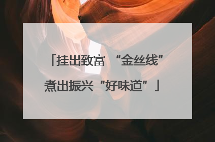 挂出致富 “金丝线” 煮出振兴“好味道”