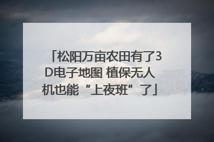 松阳万亩农田有了3D电子地图 植保无人机也能“上夜班”了