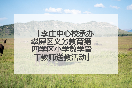 李庄中心校承办翠屏区义务教育第四学区小学数学骨干教师送教活动