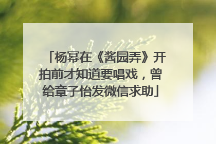 杨幂在《酱园弄》开拍前才知道要唱戏，曾给章子怡发微信求助