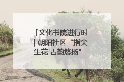 文化书院进行时｜朝阳社区“指尖生花 古韵悠扬”公益课堂开课了