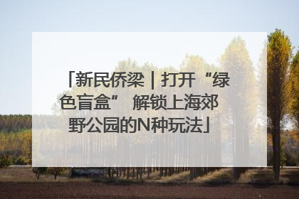 新民侨梁｜打开“绿色盲盒” 解锁上海郊野公园的N种玩法
