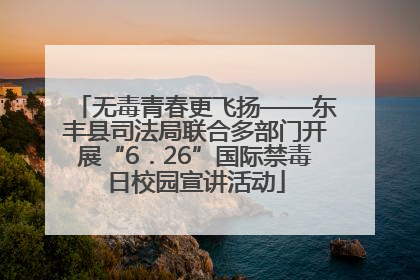 无毒青春更飞扬——东丰县司法局联合多部门开展“6．26”国际禁毒日校园宣讲活动