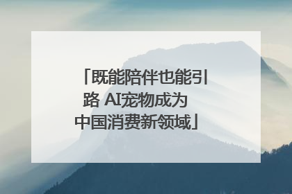 既能陪伴也能引路 AI宠物成为中国消费新领域