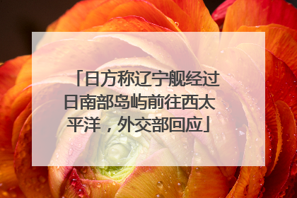 日方称辽宁舰经过日南部岛屿前往西太平洋，外交部回应