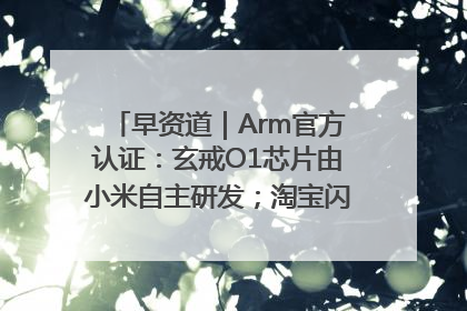 早资道｜Arm官方认证：玄戒O1芯片由小米自主研发；淘宝闪购联合饿了么日订单超4000万