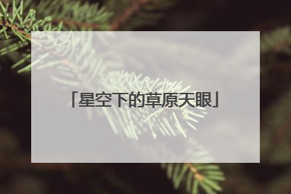 星空下的草原天眼