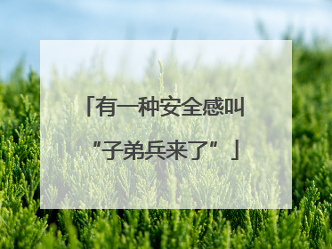 有一种安全感叫“子弟兵来了”