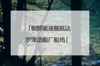 朝鲜驱逐舰抵达罗津造船厂船坞