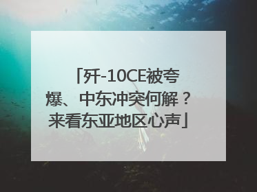 歼-10CE被夸爆、中东冲突何解？来看东亚地区心声