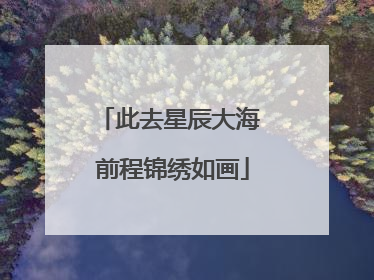此去星辰大海 前程锦绣如画