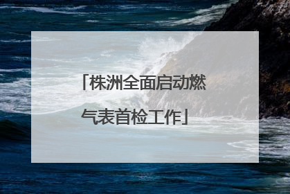 株洲全面启动燃气表首检工作