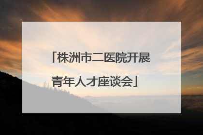 株洲市二医院开展青年人才座谈会