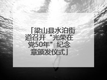 梁山县水泊街道召开“光荣在党50年”纪念章颁发仪式