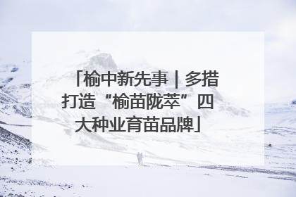 榆中新先事｜多措打造“榆苗陇萃”四大种业育苗品牌