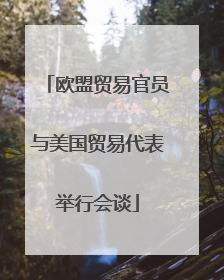 欧盟贸易官员与美国贸易代表举行会谈
