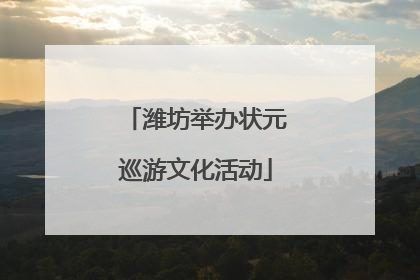 潍坊举办状元巡游文化活动