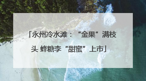 永州冷水滩：“金果”满枝头 蜂糖李“甜蜜”上市