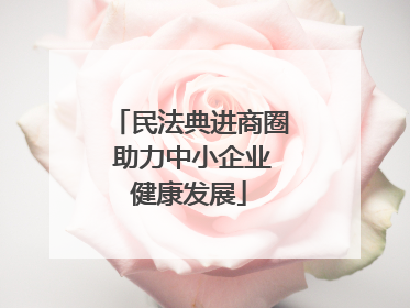 民法典进商圈 助力中小企业健康发展