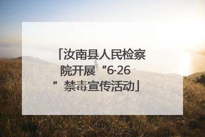 汝南县人民检察院开展“6·26”禁毒宣传活动
