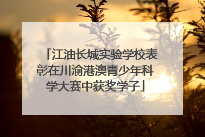 江油长城实验学校表彰在川渝港澳青少年科学大赛中获奖学子