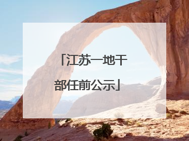 江苏一地干部任前公示