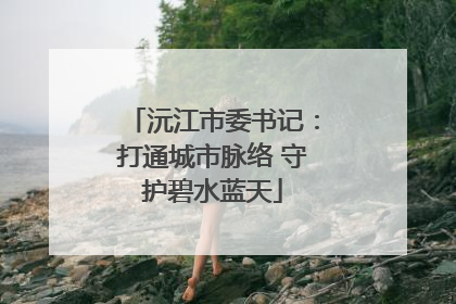 沅江市委书记：打通城市脉络 守护碧水蓝天