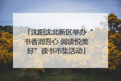 沈阳沈北新区举办“书香润吾心 阅读悦美好”读书市集活动