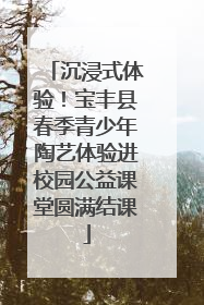 沉浸式体验！宝丰县春季青少年陶艺体验进校园公益课堂圆满结课