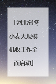 河北省冬小麦大规模机收工作全面启动
