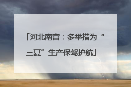 河北南宫：多举措为“三夏”生产保驾护航