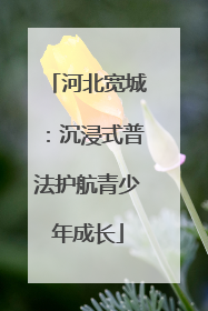 河北宽城：沉浸式普法护航青少年成长