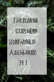 河北故城：以路域整治推动城乡人居环境提升
