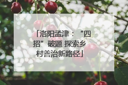 洛阳孟津：“四招”破题 探索乡村善治新路径