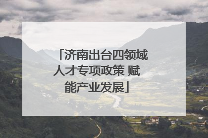 济南出台四领域人才专项政策 赋能产业发展
