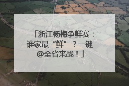 浙江杨梅争鲜赛：谁家最“鲜”？一键@全省来战！