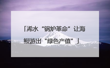 浠水“锅炉革命”让海鳗游出“绿色产值”