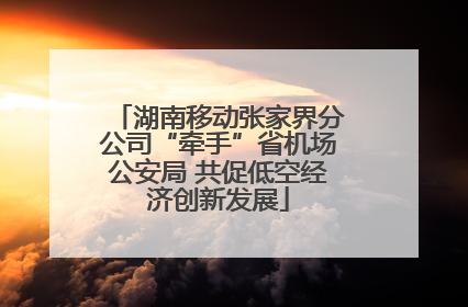 湖南移动张家界分公司“牵手”省机场公安局 共促低空经济创新发展