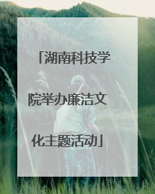 湖南科技学院举办廉洁文化主题活动