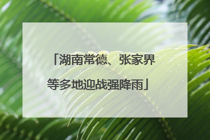 湖南常德、张家界等多地迎战强降雨