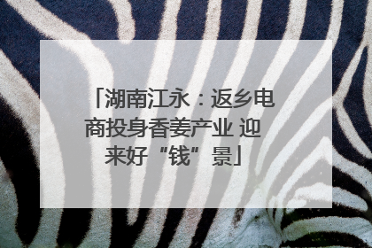 湖南江永：返乡电商投身香姜产业 迎来好“钱”景