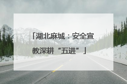 湖北麻城：安全宣教深耕“五进”